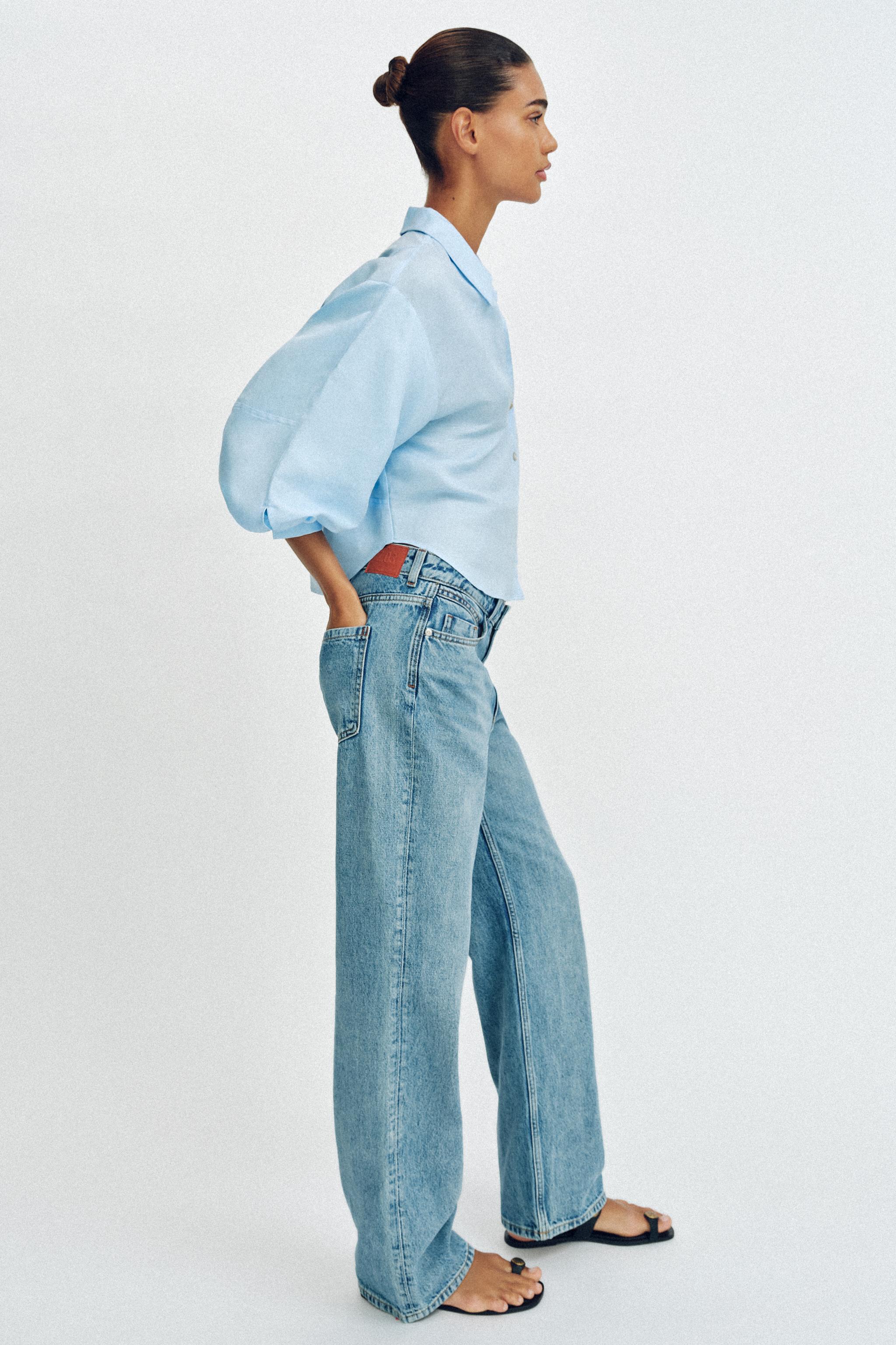 CHEMISE À MANCHES BOUFFANTES EN LIN